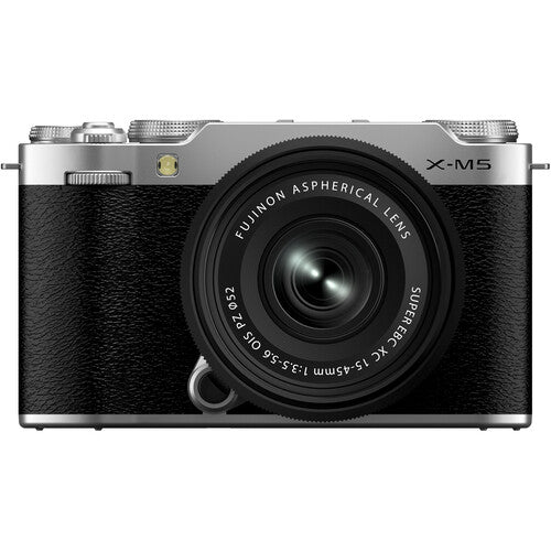 Fujifilm X-M5 Mirrorless Camera with XC 15-45mm F/3.5-5.6 Lens (Silver)