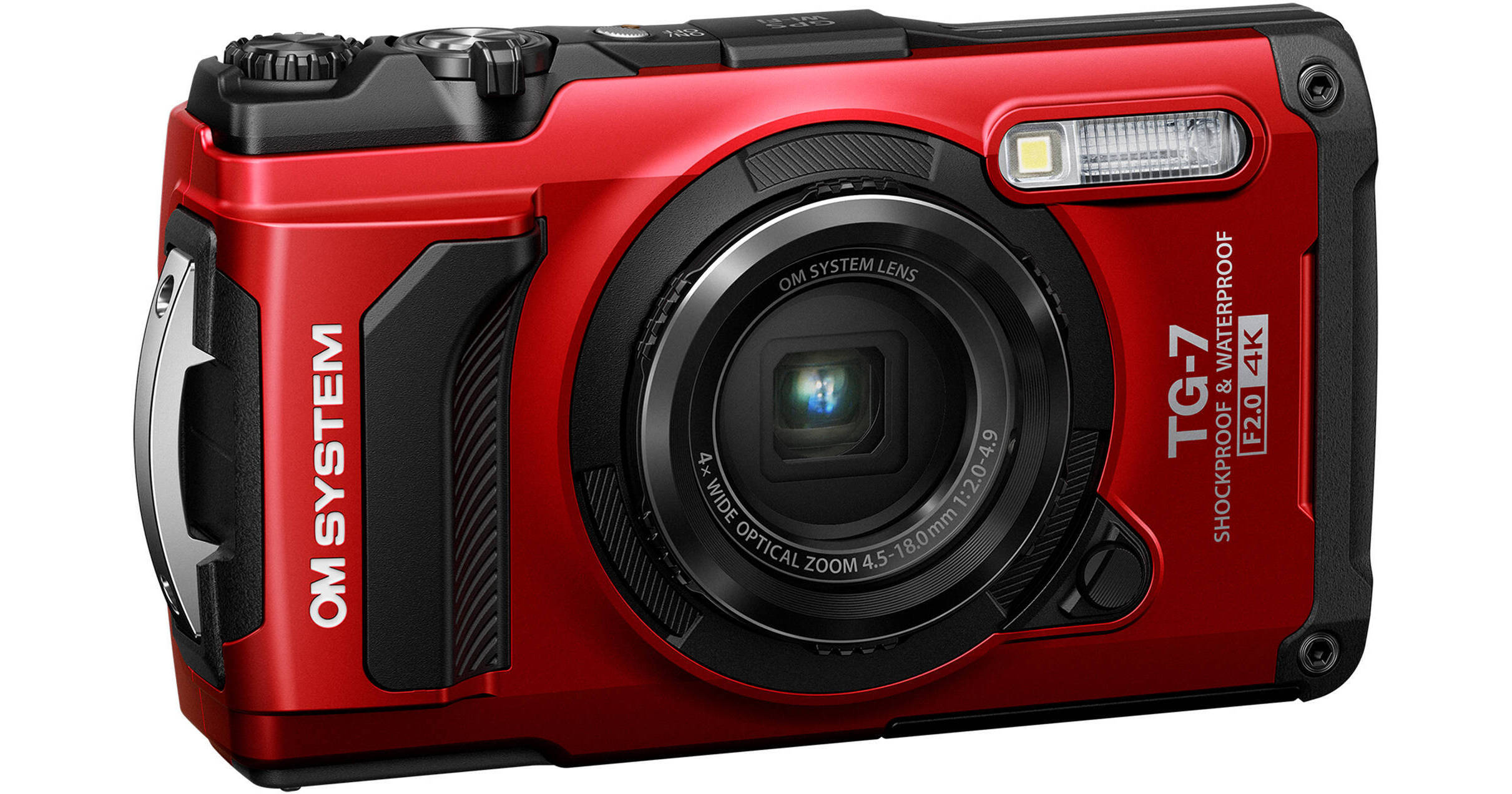 Shop OM System Tough TG-7 Digital Camera (Red) at Trusted Canadian