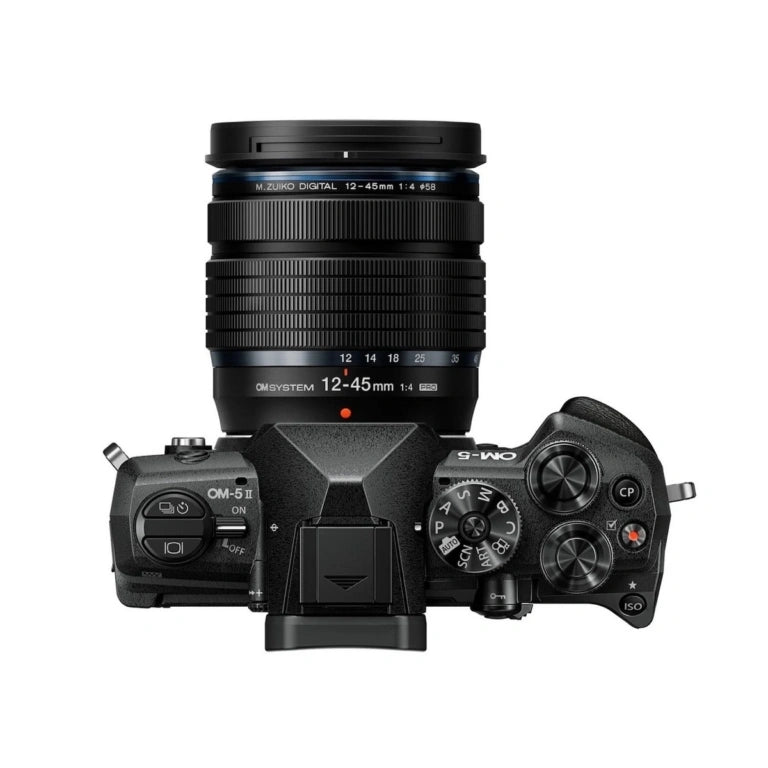 OM System OM-5 Mark II Mirrorless Camera with 12-45mm F/4 Pro Lens (Black)
