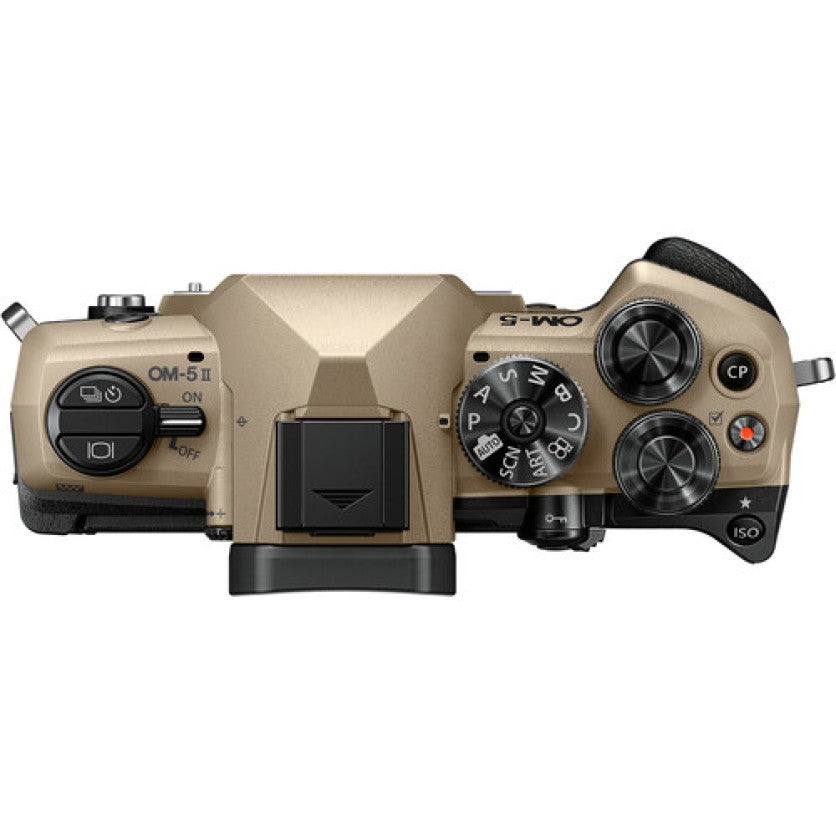 OM System OM-5 Mark II Mirrorless Camera with 12-45mm F/4 Pro Lens (Sand Beige)