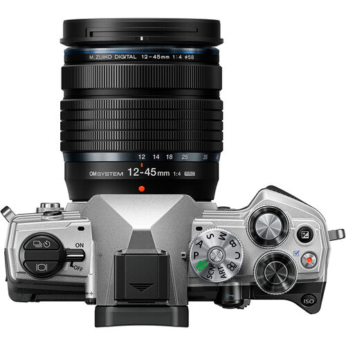 OM System OM-5 Mirrorless Camera with 12-45mm F/4 Pro Lens (Silver)