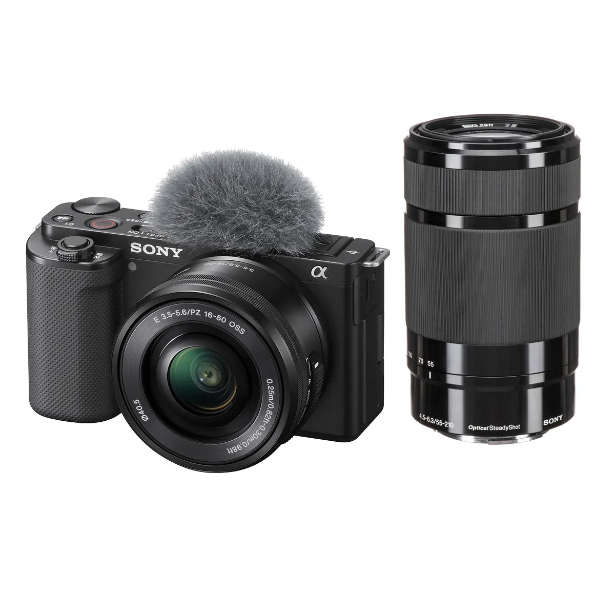 Shop Sony ZV-E10 Mirrorless Camera with 16-50mm and 55-210mm Lens 